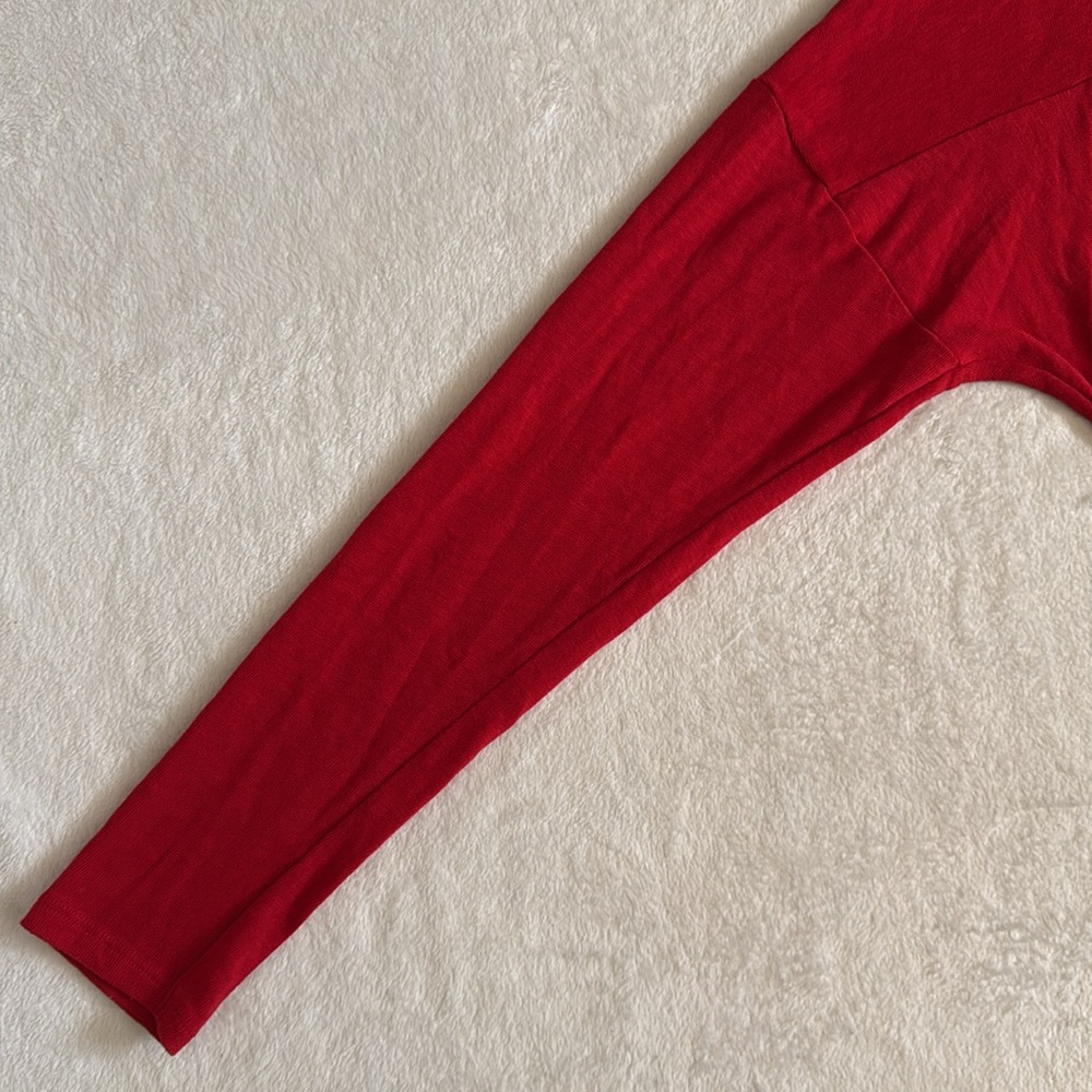 Maeve by Anthropologie | Mariah Gathered Turtleneck Lightweight Sweater Red (M) - Picture 7 of 16